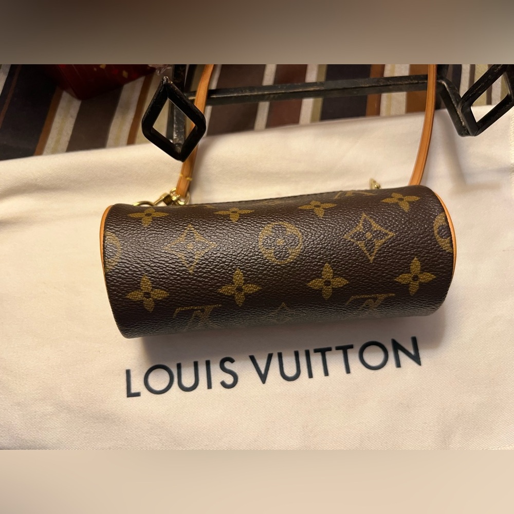 Louis Vuitton Brown Monogram Mini Papillon Shoulder Bag w LV dust bag and COA - Picture 7 of 16